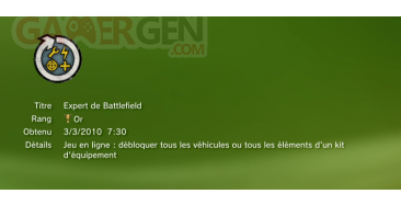 Battlefield bad Company 2 Trophees Or   2