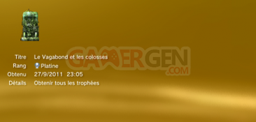 Shadow of Colossus - Trophées PLATINE