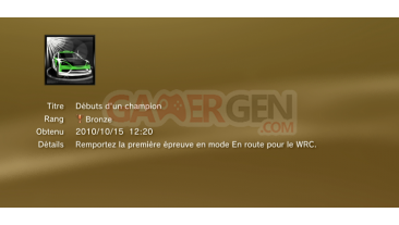 WRC FIA WORLD RALLY Championshipl ps3 Trophees MASQUES 01