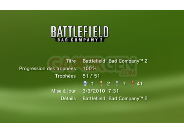 Battlefield bad Company 2 Trophees 1