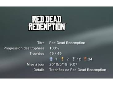Red Dead Redemption Trophees liste 1