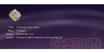 Alpha Protocol Trophees ARGENT 5