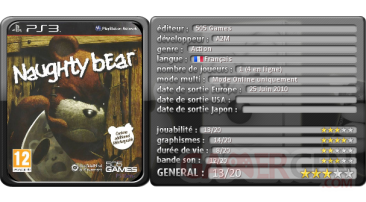 Naughty Bear- Tableau Note Gentab