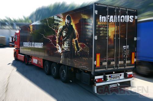 camion infamous sur la route affiche