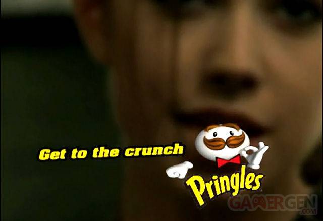 Insolite publicité PUB spot TV pringles Silent Hill Resident Evil Tomb Raider Cooking Mama