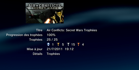 air conflicts - trophees LISTE -  1