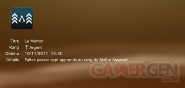 Assassin's creed revelations - Trophées - ARGENT 16