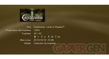 castlevania trophees liste PS3 01