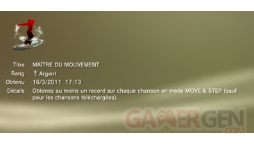 Danc Dance revolution New Moves - trophees - ARGENT -  2