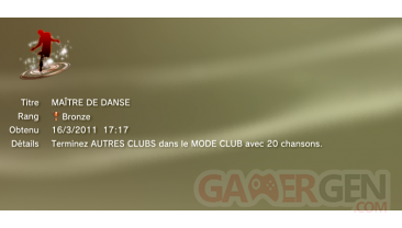 Danc Dance revolution New Moves - trophees - BRONZE -  40