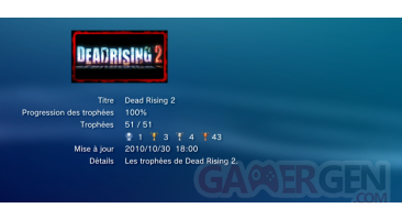 Dead Rising trophees LISTE PS3 PS3GEN 01