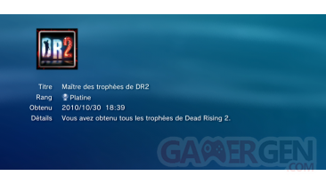 Dead Rising trophees PLATINE PS3 PS3GEN 01