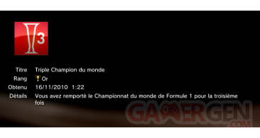 FORMULA 1 2010 trophees or      2