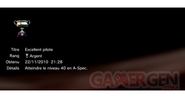 Gran Turismo 5 trophees ARGENT    2