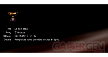 Gran Turismo 5 trophees BRONZE 20