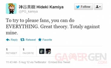 Hideki Kamiya tweet 1