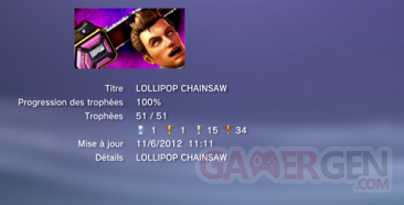 Lollipop Chainsaw Trophées LISTE