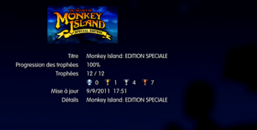 Monkey Island Edition speciale trophees LISTE