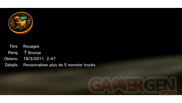 Monster Jam path of Destruction - trophées - BRONZE -  10