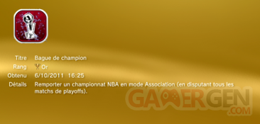 NBA 2K12 - Trophées - OR - 03