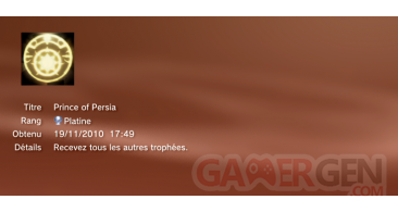 Prince of Persia Trilogy - les sables du temps trophees PLATINE           1