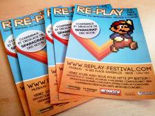 re-play festival flyers