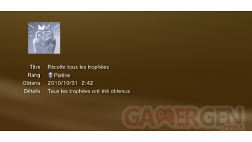 Le royaume de gahoole  trophees PLATINE PS3 PS3GEN 01