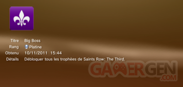Saints Row The Third - Trophées - PLATINE 1