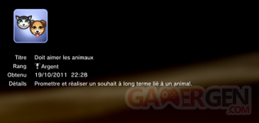 Les sims 3 Animaux & cie - trophées - ARGENT -  10