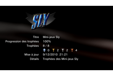 Sly Trilogy - Sly Mini-jeux - trophees LISTE 1