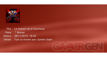 SplatterHouse Trophees PS3 BRONZE       4