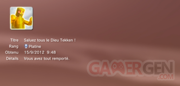 Tekken Tag Tournament 2 - Trophées PLATINE   1
