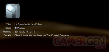 The Cursed Crusade - trophées -PLATINE 1