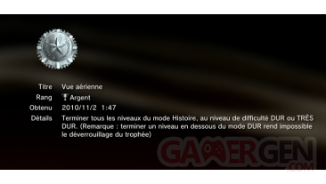 Time Crisis Razing Storm  trophees MASQUES ARGENT PS3 PS3GEN 02