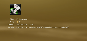 WRC FIA WORLD RALLY Championshipl ps3 Trophees OR 02