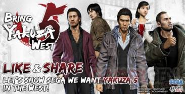 Yakuza 5 pétition facebook